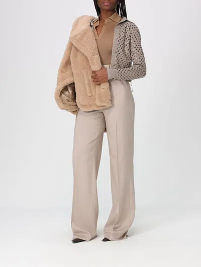 Max Mara Ragno Sequin Embellished Virgin Wool Cardigan In Brown