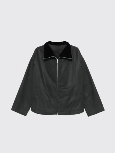 Totême Black Solid Zipped Jacket In Black