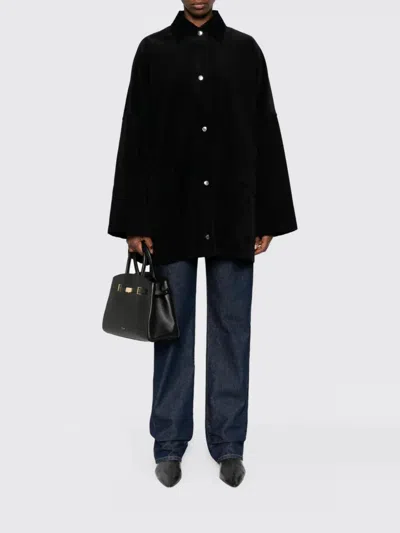 Totême Toteme Organic Cotton Corduroy Overshirt Jacket In Black