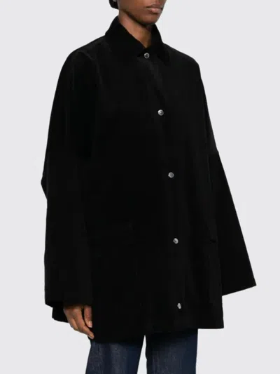 Totême Toteme Organic Cotton Corduroy Overshirt Jacket In Black