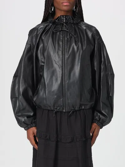 Isabel Marant Étoile Womens Isabel Marant Etoile Neela Ruched Faux-leather Jacket In Black