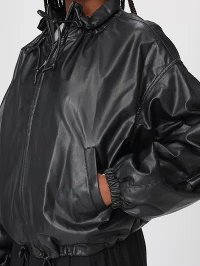 Isabel Marant Étoile Womens Isabel Marant Etoile Neela Ruched Faux-leather Jacket In Black