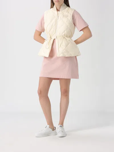 Burberry Piquet Polo Dress Checked Collar Short Sleeves In Pink