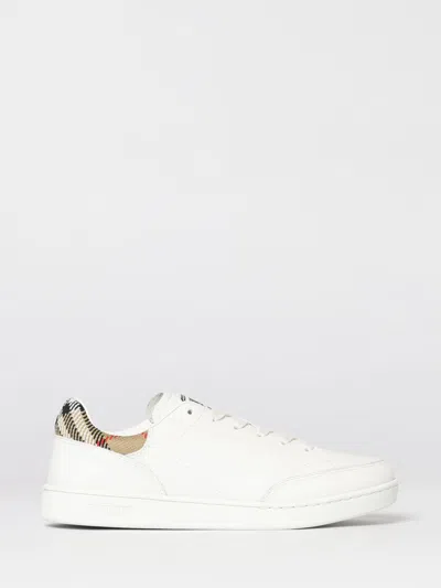 Burberry Low Top Sneakers Contrast Heel Detail Rubber Sole In Multi
