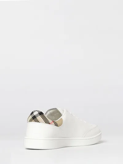 Burberry Low Top Sneakers Contrast Heel Detail Rubber Sole In Multi