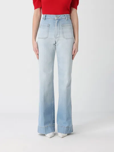Victoria Beckham Patch-pocket Straight Leg Jeans In Blue
