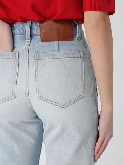 Victoria Beckham Patch-pocket Straight Leg Jeans In Blue