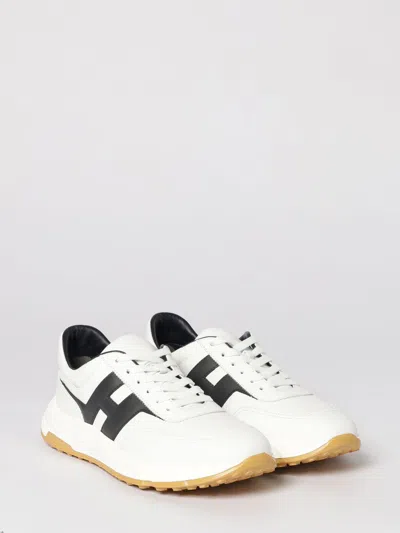 Hogan White H Logo Lace-up Sneakers