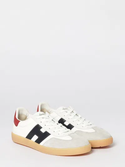 Hogan Cool Leather Sneakers With Nappa And Suede Inserts In White
