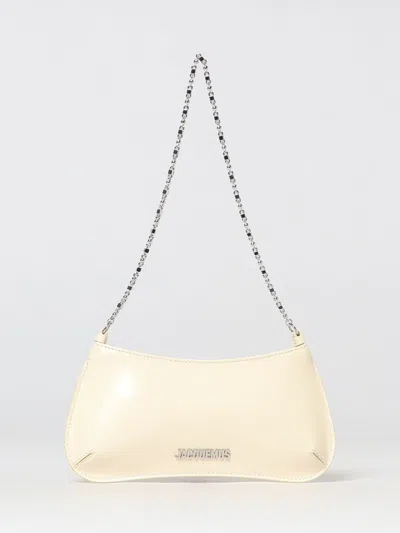 Jacquemus Bag Le Petit Kiss Chain In Brushed Leather In Brown