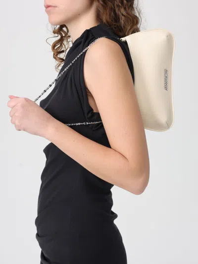 Jacquemus Bag Le Petit Kiss Chain In Brushed Leather In Brown