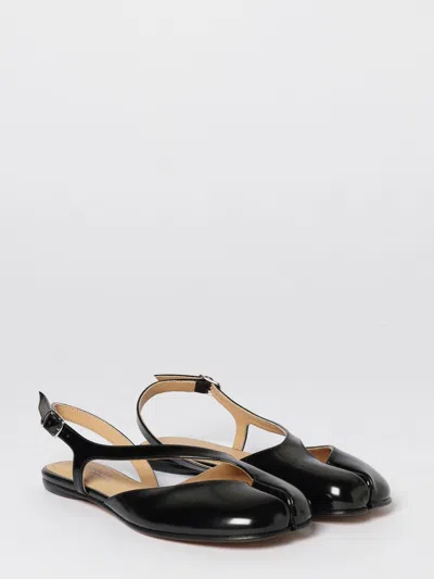 Maison Margiela Tabi Flat Slingback With Distinctive Split-toe Design In Gray