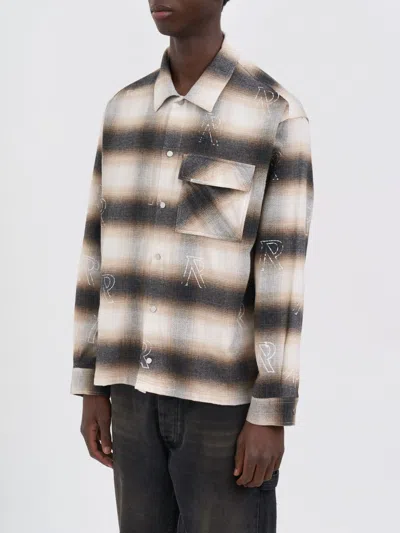 Represent Flannel Shirt With All-over Initials In Multi