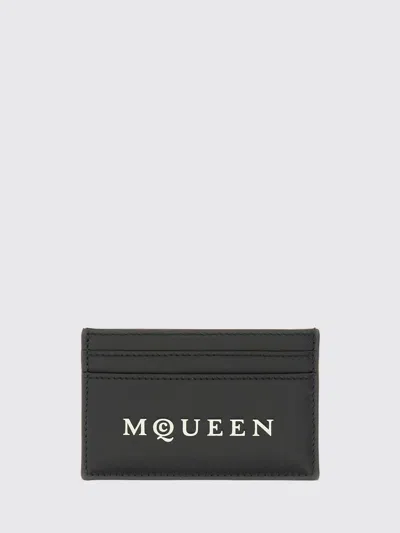 Alexander Mcqueen Card Holder With Logo In Black