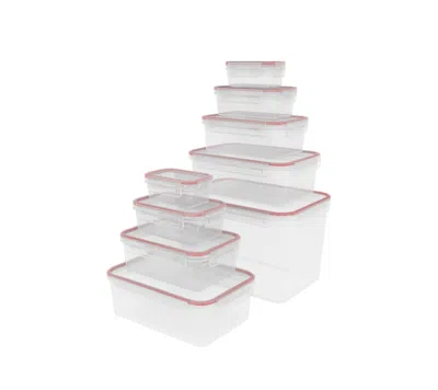 Kitchen Theory 9-piece Rectangular Nested Container Set In Transparent