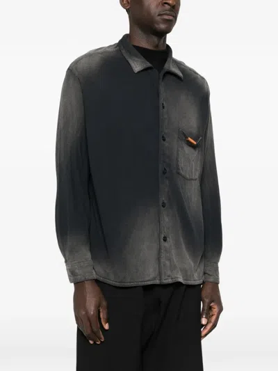 Khoki Button Pocket Shirt In Black