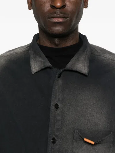 Khoki Button Pocket Shirt In Black