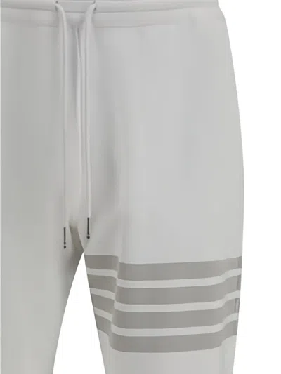 Thom Browne Solid Loopback Overdyed 4-bar Sweatpants In Gray