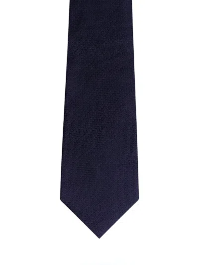 Fursac Patterned Silk Tie In Black