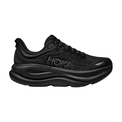 Hoka Bondi 9 Black Low Top Sneakers With Maxi Logo Lettering On The Side In Tech Fabric Unisex