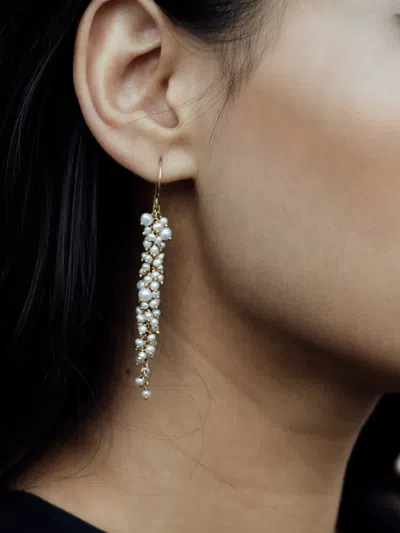 Freya Rose Delicate Pearl Drops In Silver