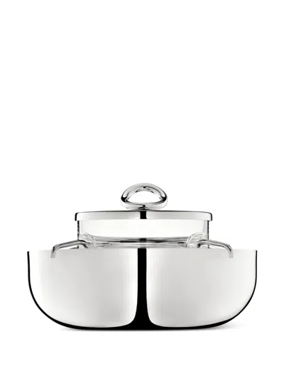 Christofle Small Vertigo Two-piece Caviar Serving Set In Silver