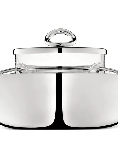Christofle Small Vertigo Two-piece Caviar Serving Set In Silver
