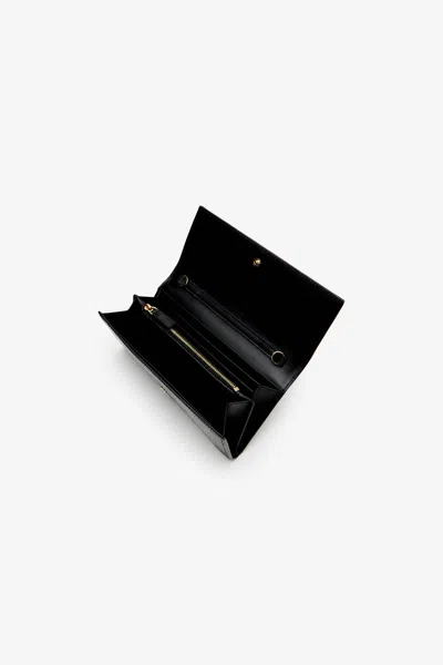 Roberto Cavalli Roar Mini Shoulder Bag Crocodile Gold Strap In Black