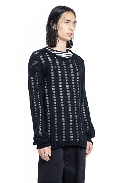 Ann Demeulemeester Danial Ladder Stitch Oversize Sweater In Multi