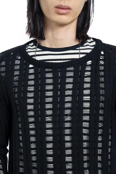 Ann Demeulemeester Danial Ladder Stitch Oversize Sweater In Multi