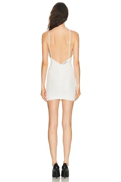 Attico Mini Feather Dress In White