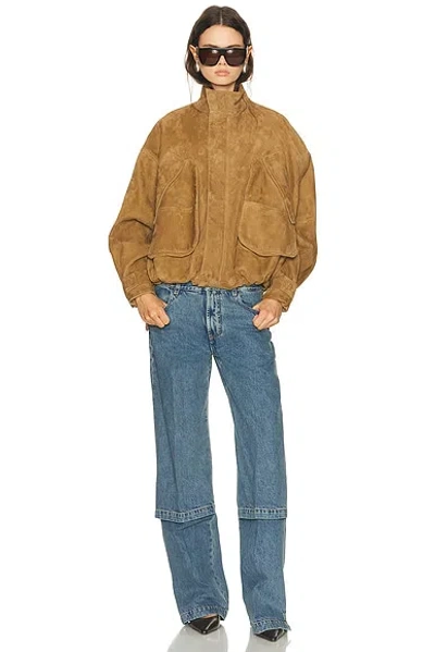 Attico Blue Jeans With Logo Detail On The Pocket And Logo Patch On The Rear In Denim Woman