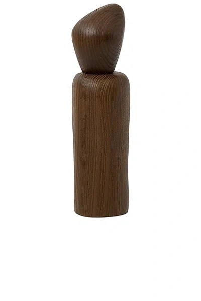 Ferm Living Brown Pebble Wooden Seasoning Grinder