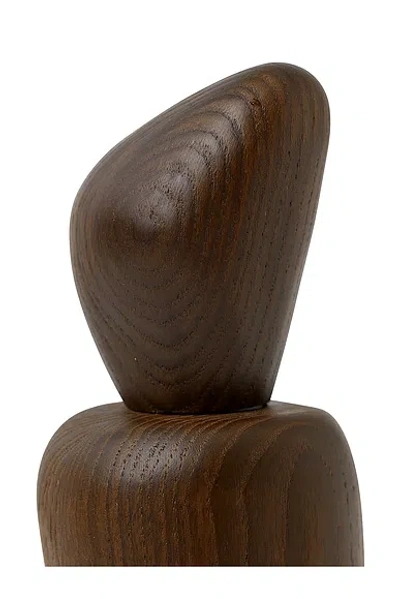 Ferm Living Brown Pebble Wooden Seasoning Grinder