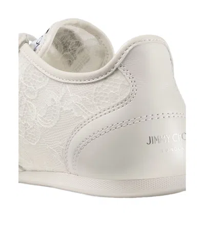 Jimmy Choo Beige Calf Leather Bos Taurus Athletic Sneakers In Neutral