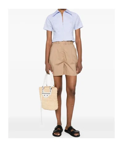 Herno Belt Loop Shorts In Blue