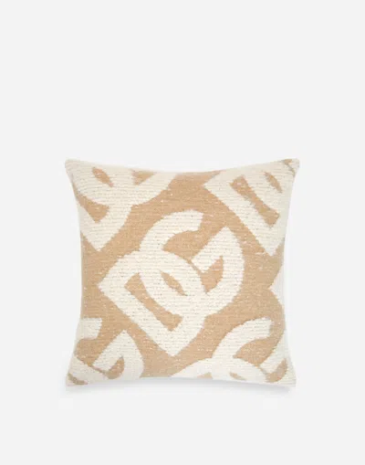 Dolce & Gabbana Patterned Cushion In Nude