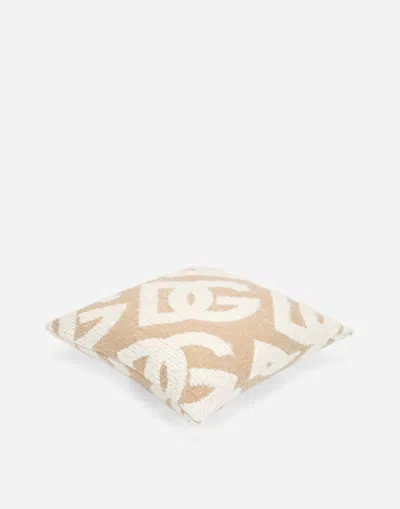 Dolce & Gabbana Patterned Cushion In Nude