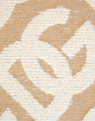 Dolce & Gabbana Patterned Cushion In Nude