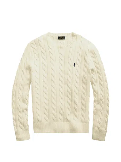 Polo Ralph Lauren Cable-knit Wool-cashmere Sweater In Andover Cream
