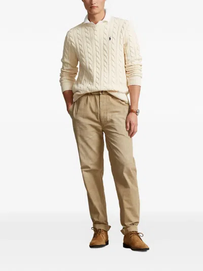 Polo Ralph Lauren Cable-knit Wool-cashmere Sweater In Andover Cream