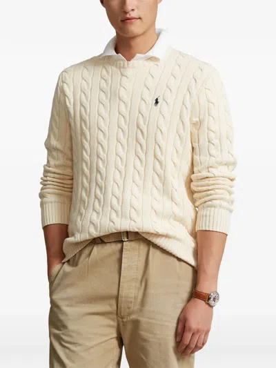 Polo Ralph Lauren Cable-knit Wool-cashmere Sweater In Andover Cream