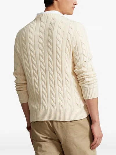 Polo Ralph Lauren Cable-knit Wool-cashmere Sweater In Andover Cream