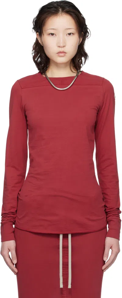 Rick Owens T-shirt In Burgundy