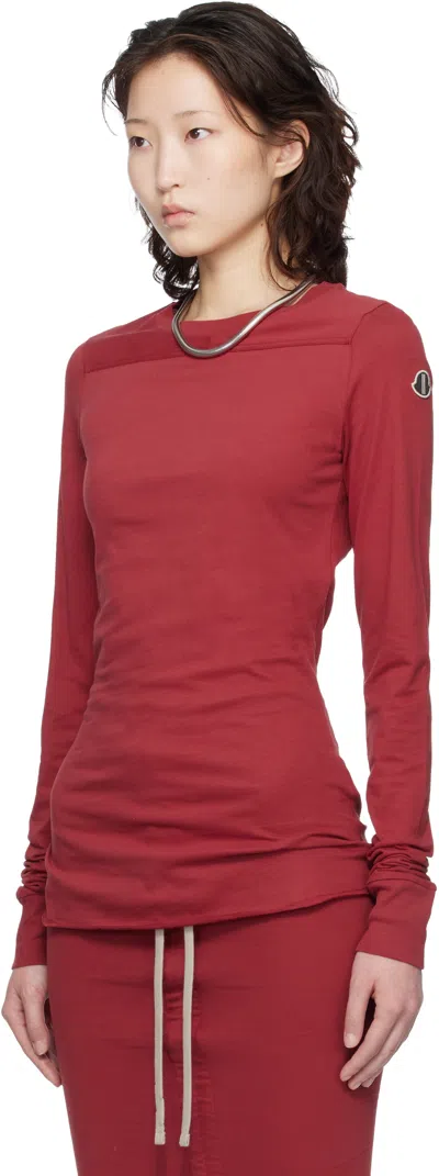 Rick Owens T-shirt In Burgundy