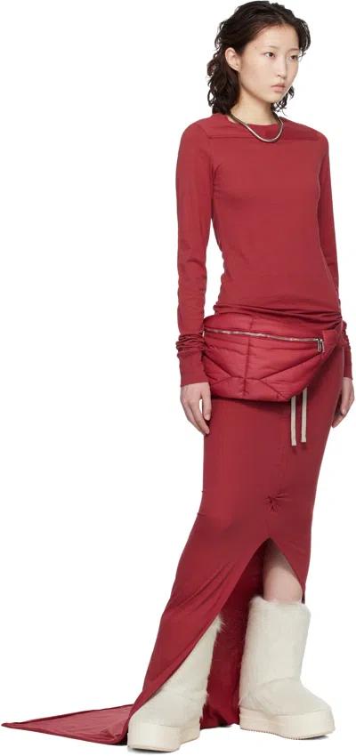 Rick Owens T-shirt In Burgundy