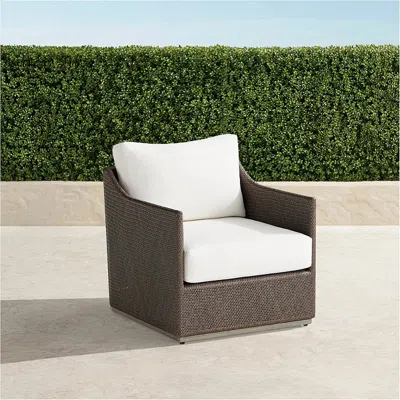 Frontgate Cameron Lounge Chair With Cushions In Desert Wicker In Brown ...
