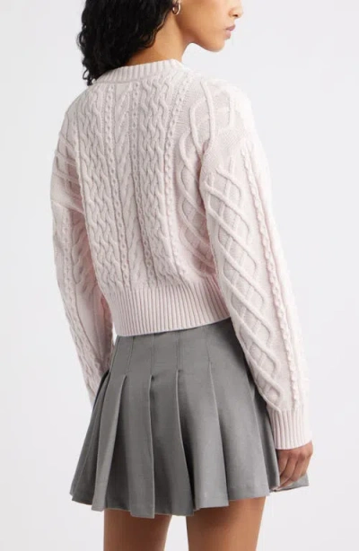 Bp. Cable Pullover Sweater In Pink