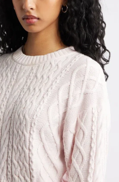 Bp. Cable Pullover Sweater In Pink