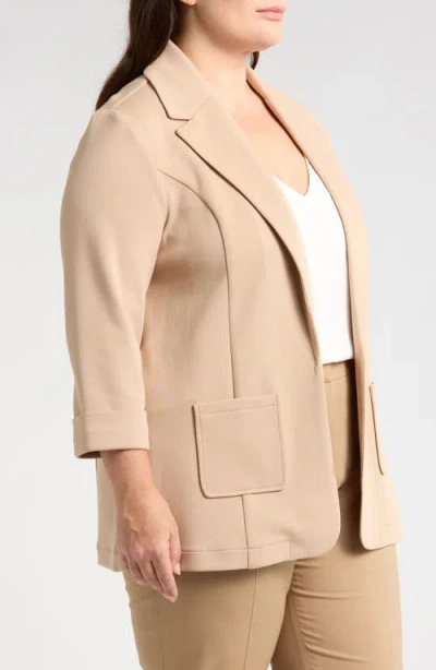 Bagatelle Open Front Jacket In Brown